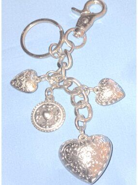Silver Keychain or Handbag Charm